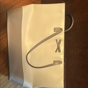 Cream and Tan Tote Bag